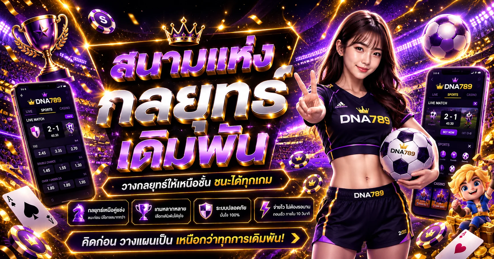ผลบอลสดและเมนูกีฬา DNA789